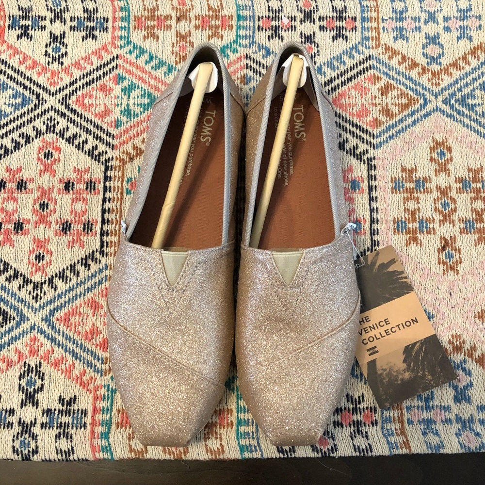 Toms Rose Gold Glitter